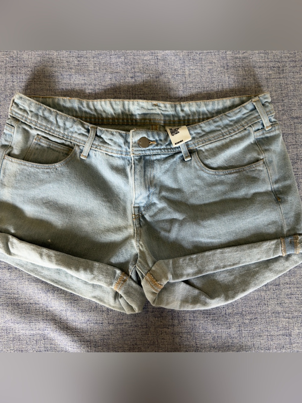H&M Light Blue Denim Roll-Cuff Women's Shorts